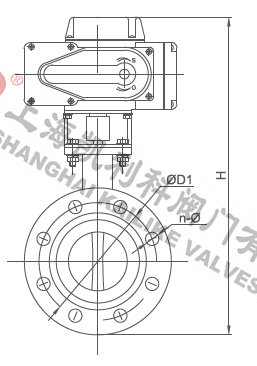 D941X電動法蘭蝶閥外形結構圖
